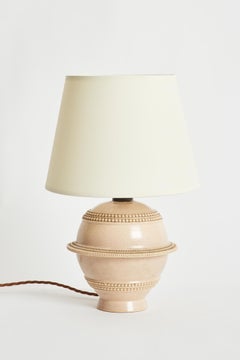 Art Deco Cream Ceramic Table Lamp