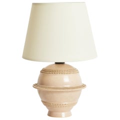Art Deco Cream Ceramic Table Lamp