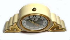 Art Deco Cream Colored Bakelite Odeon Clock