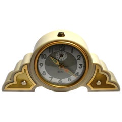 Art Deco Cream Colored Bakelite Odeon Clock