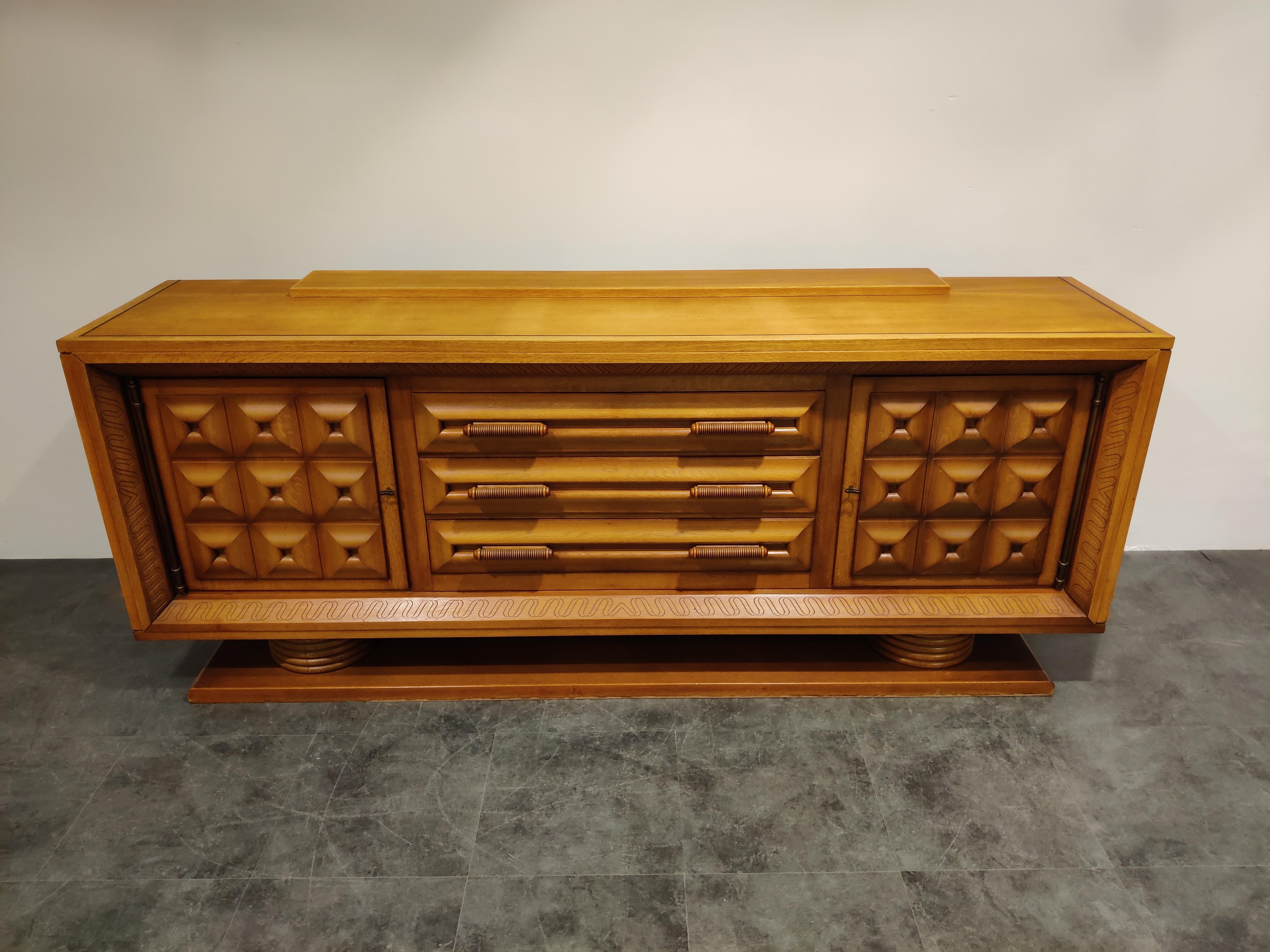 Art Deco Credenza by Charles Dudouyt, 1940s 1
