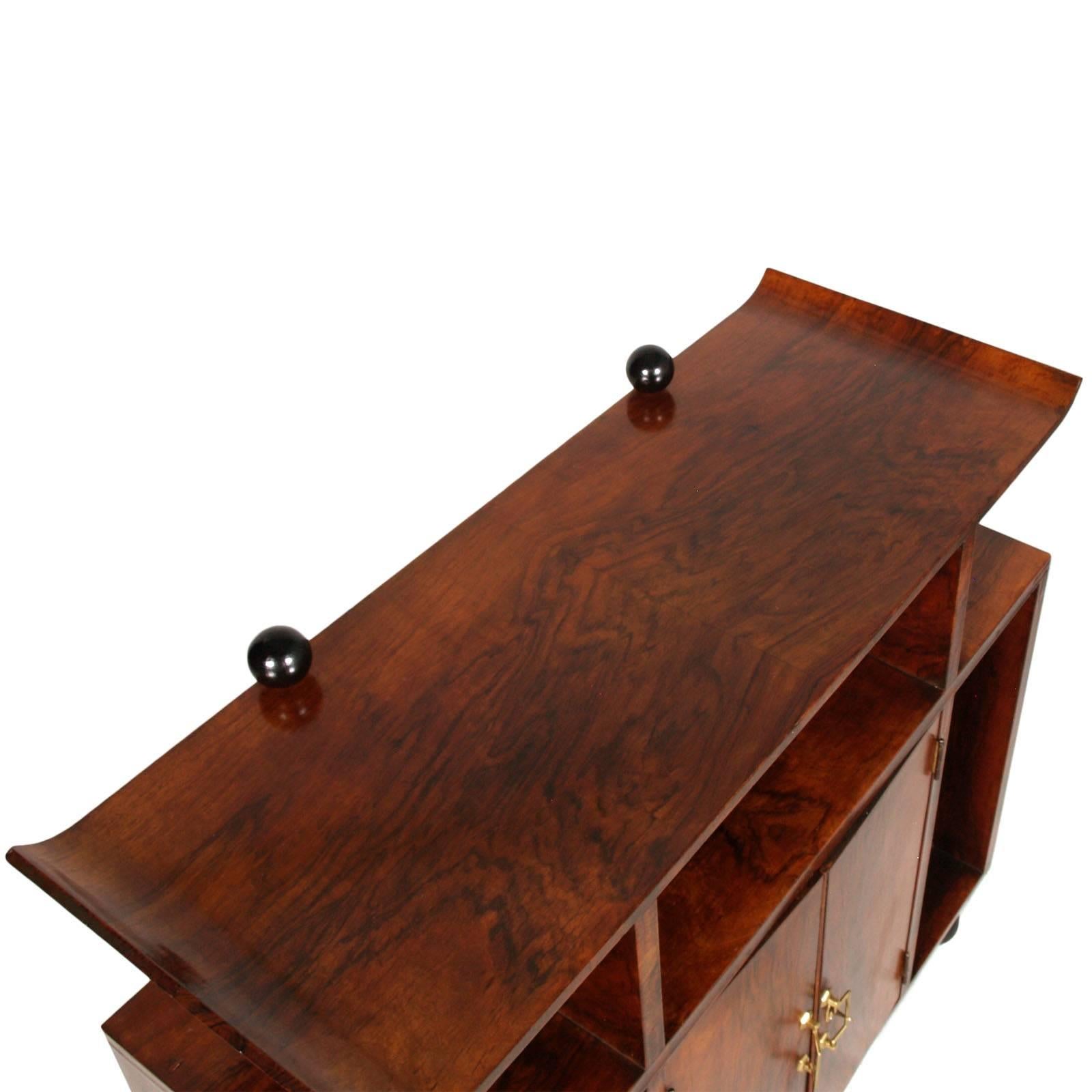 Art Deco Credenza Console by Osvaldo Borsani, Chinoiserie Style in Burl