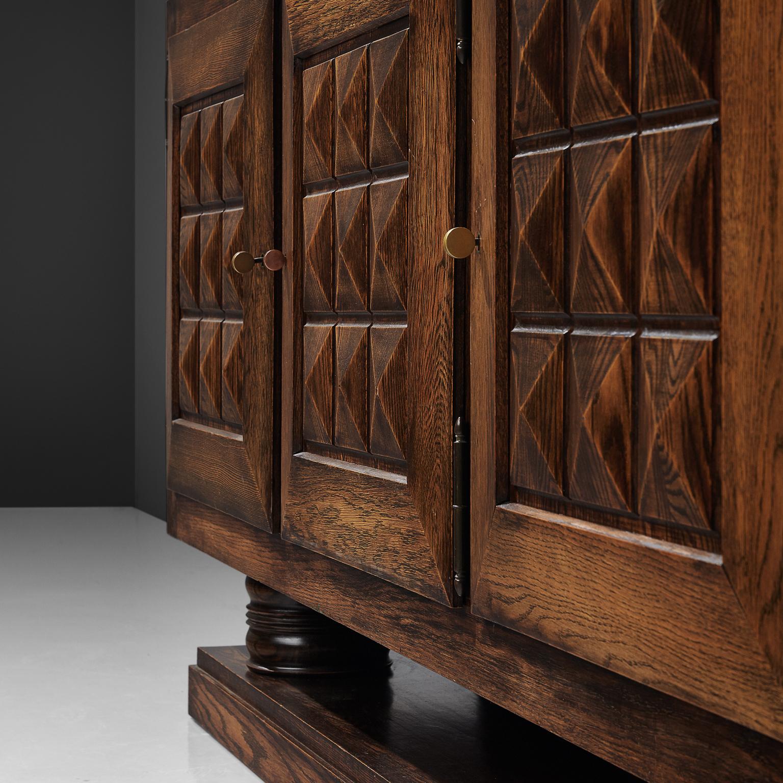 Gaston Poisson Credenza in Darkened Oak 1