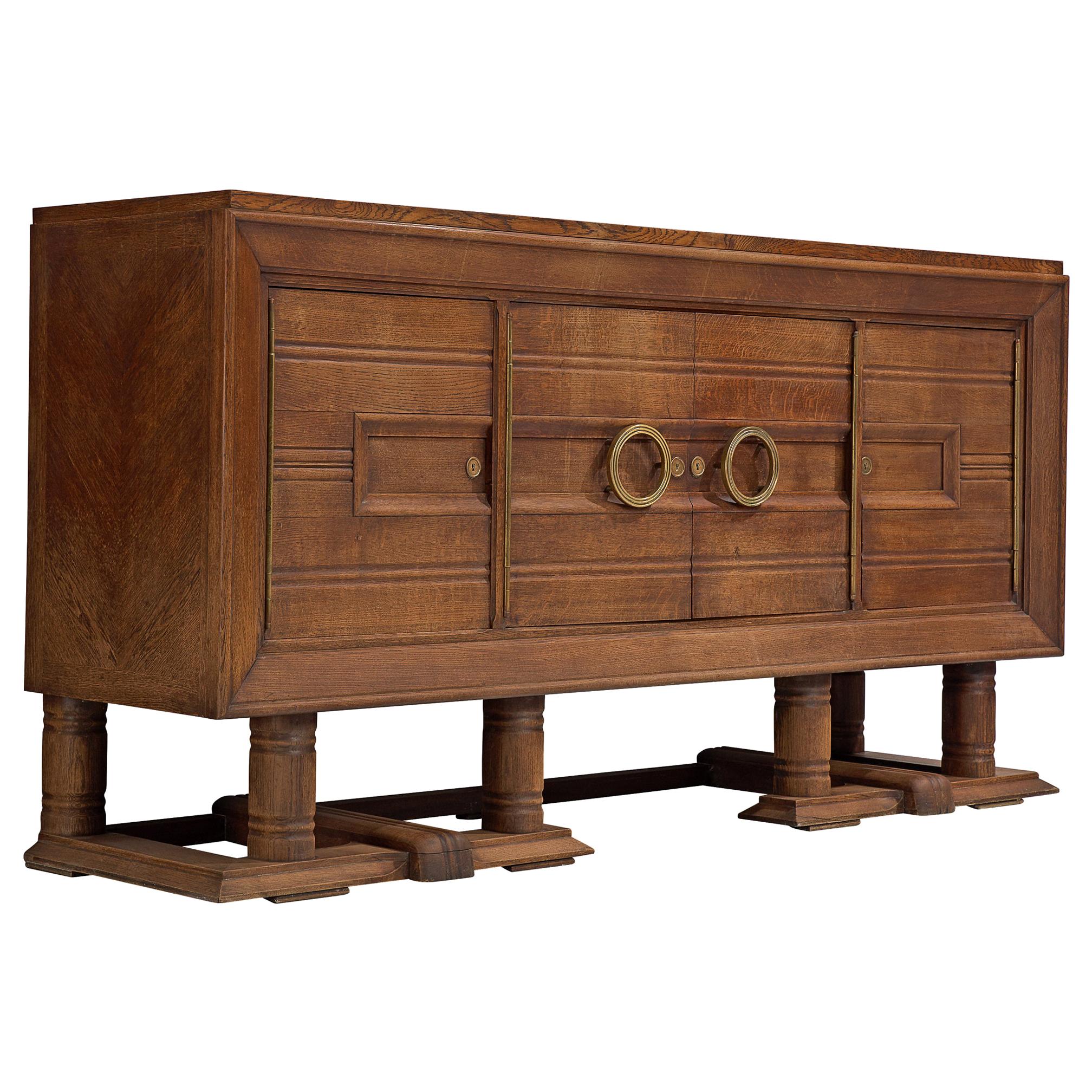 Art Deco Credenza in Darkened Oak