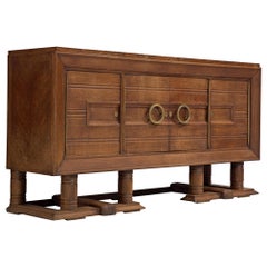 Art Deco Credenza in Darkened Oak