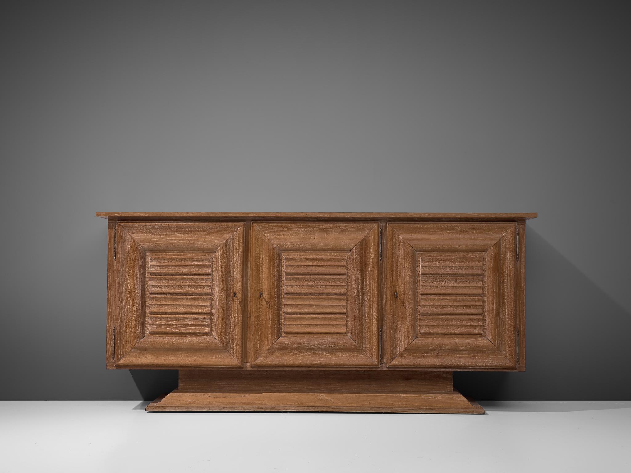 Art Deco Credenza in Oak, 1940s In Good Condition In Waalwijk, NL