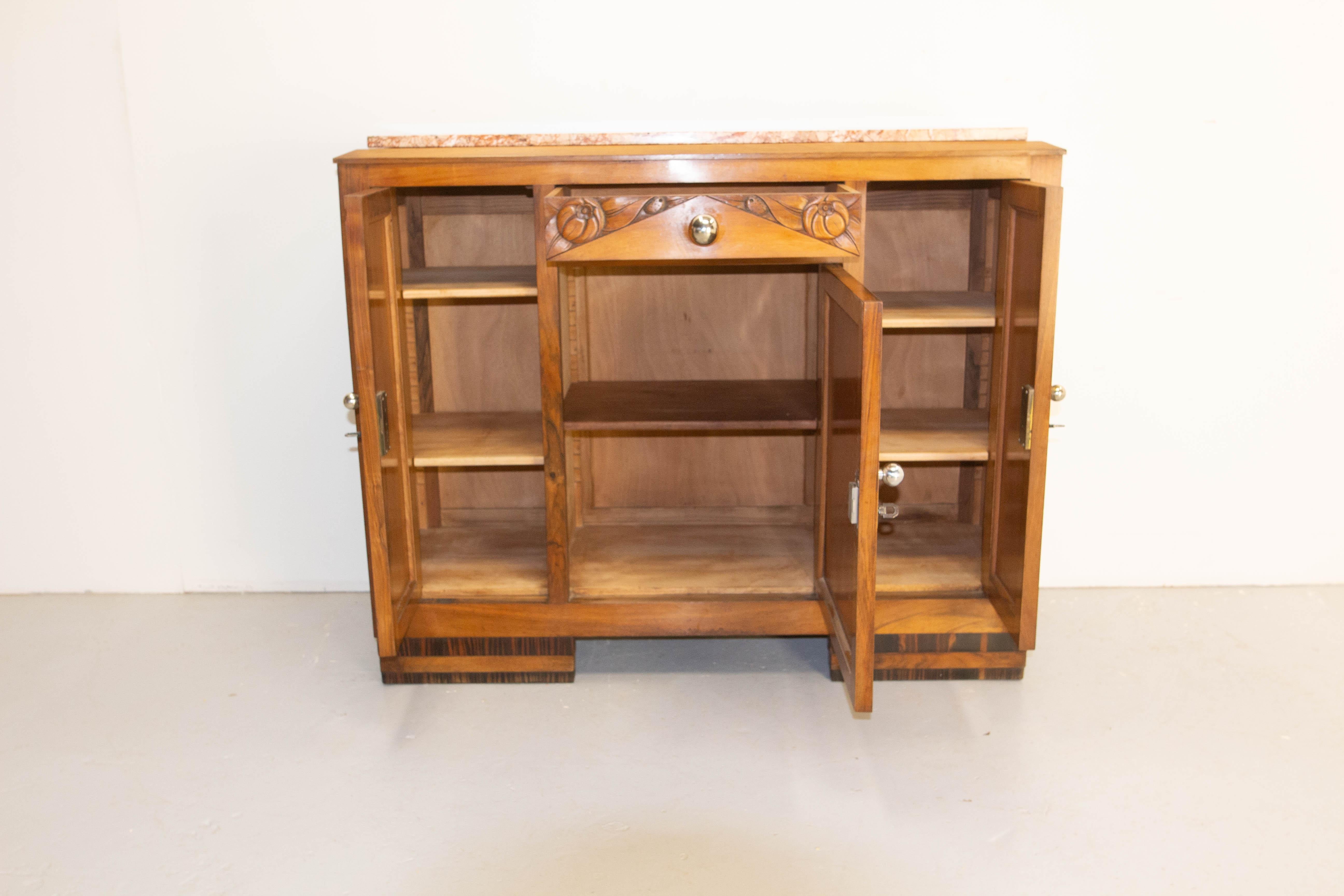 Credenza credenza Art Deco francese Sue et Mare Buffet, circa 1930 in vendita 5