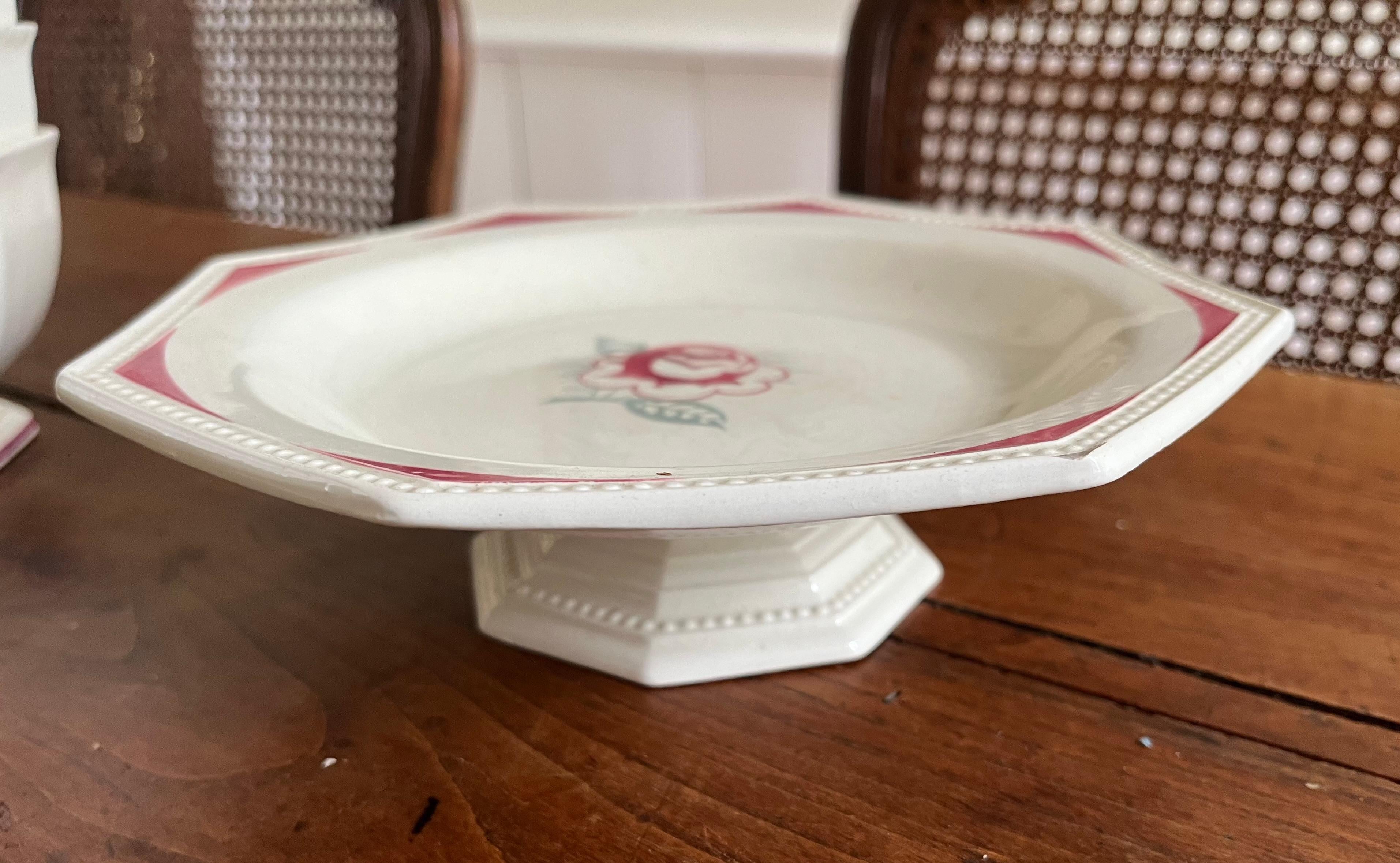 Vajilla Art Déco de loza Creil et Montereau de 43 piezas Glaseado en venta