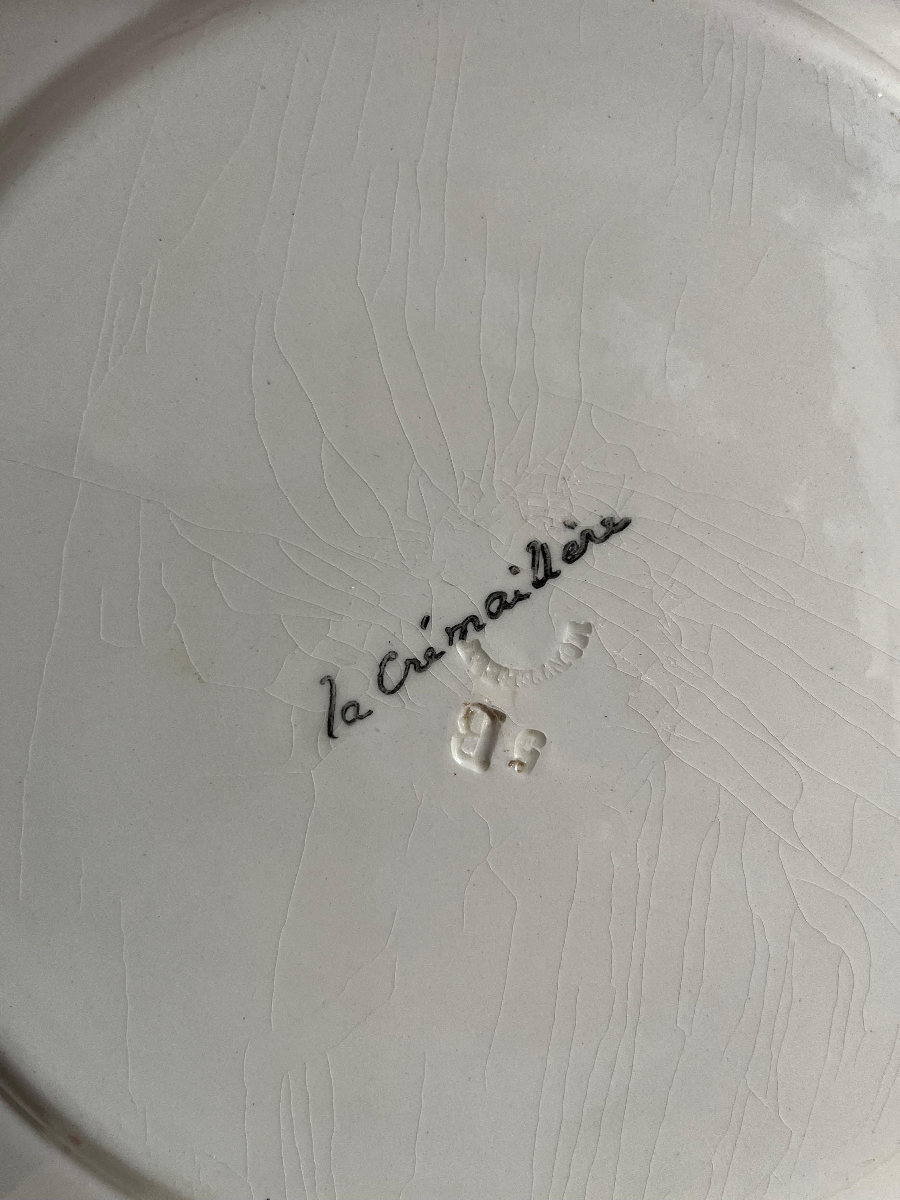 Vajilla Art Déco de loza Creil et Montereau de 43 piezas Fayenza en venta