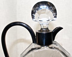 Scherk Art Deco Crystal and Silver Decanter
