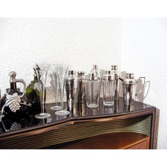 Art Deco Crystal and Silver Plated Cocktail Shaker by WMF