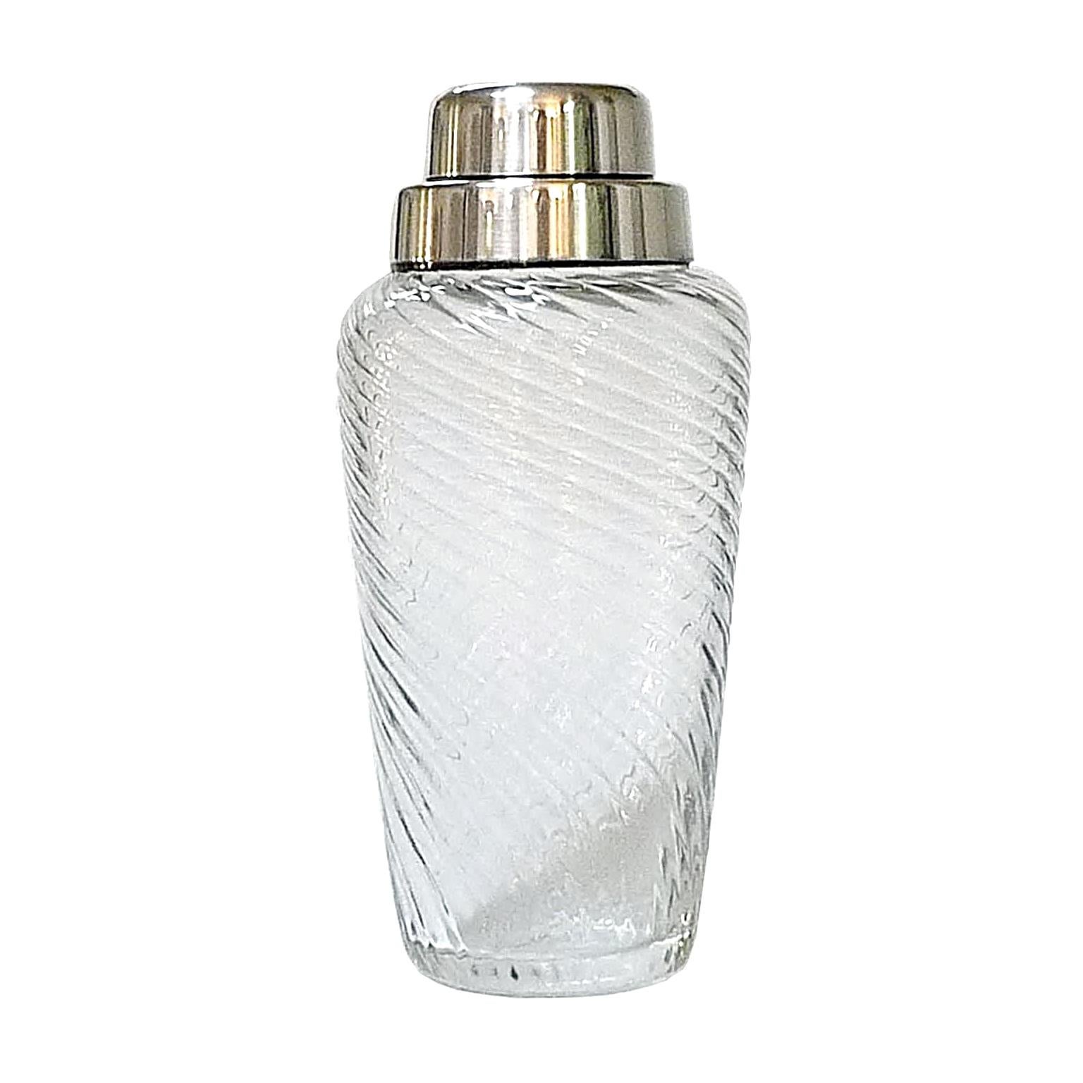Art Deco Crystal and Silver Plated Cocktail Shaker by WMF at 1stDibs | shaker  wmf, wmf shaker set, wmf shaker