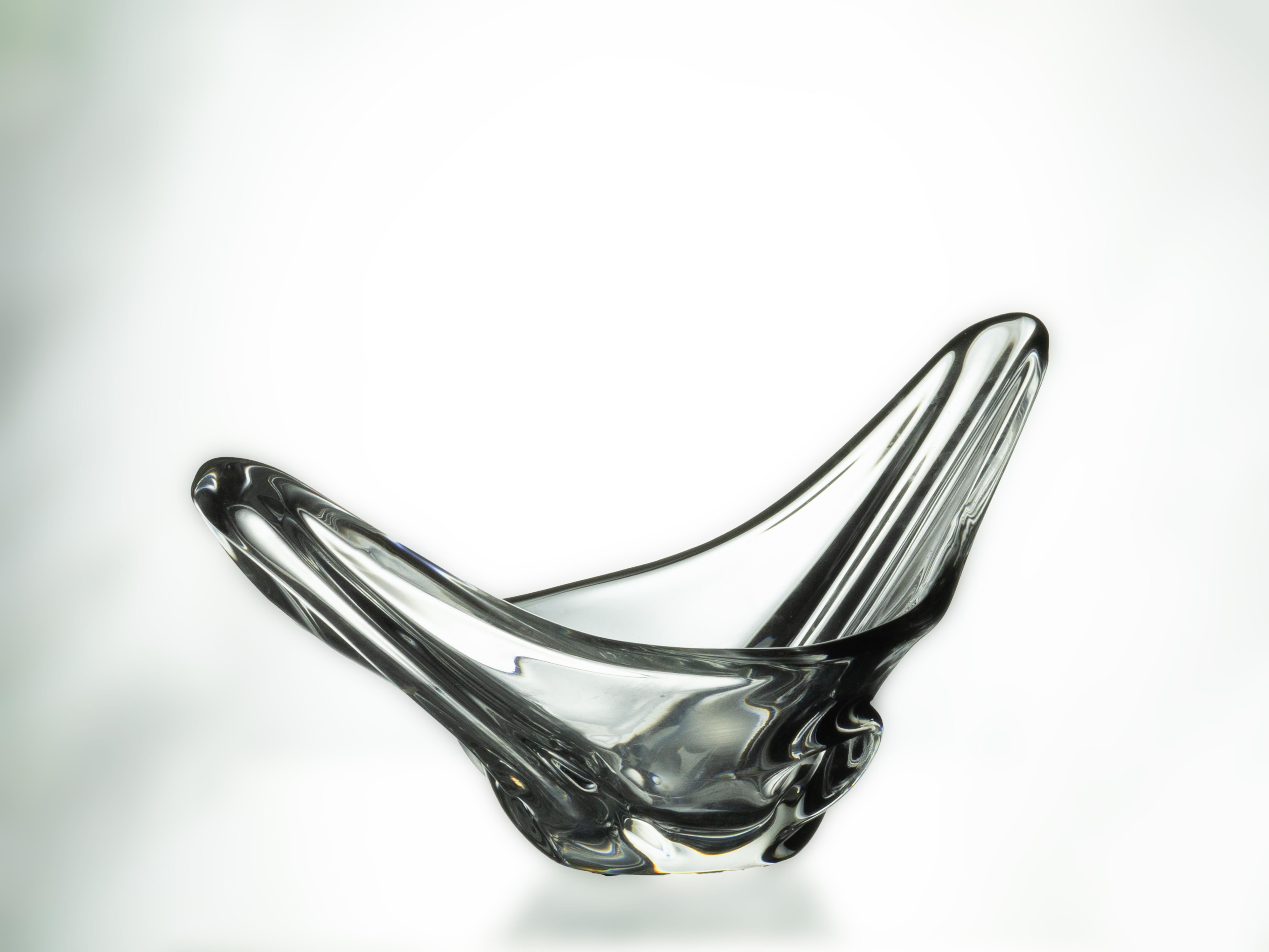 Table centrale en cristal Art Déco avec 