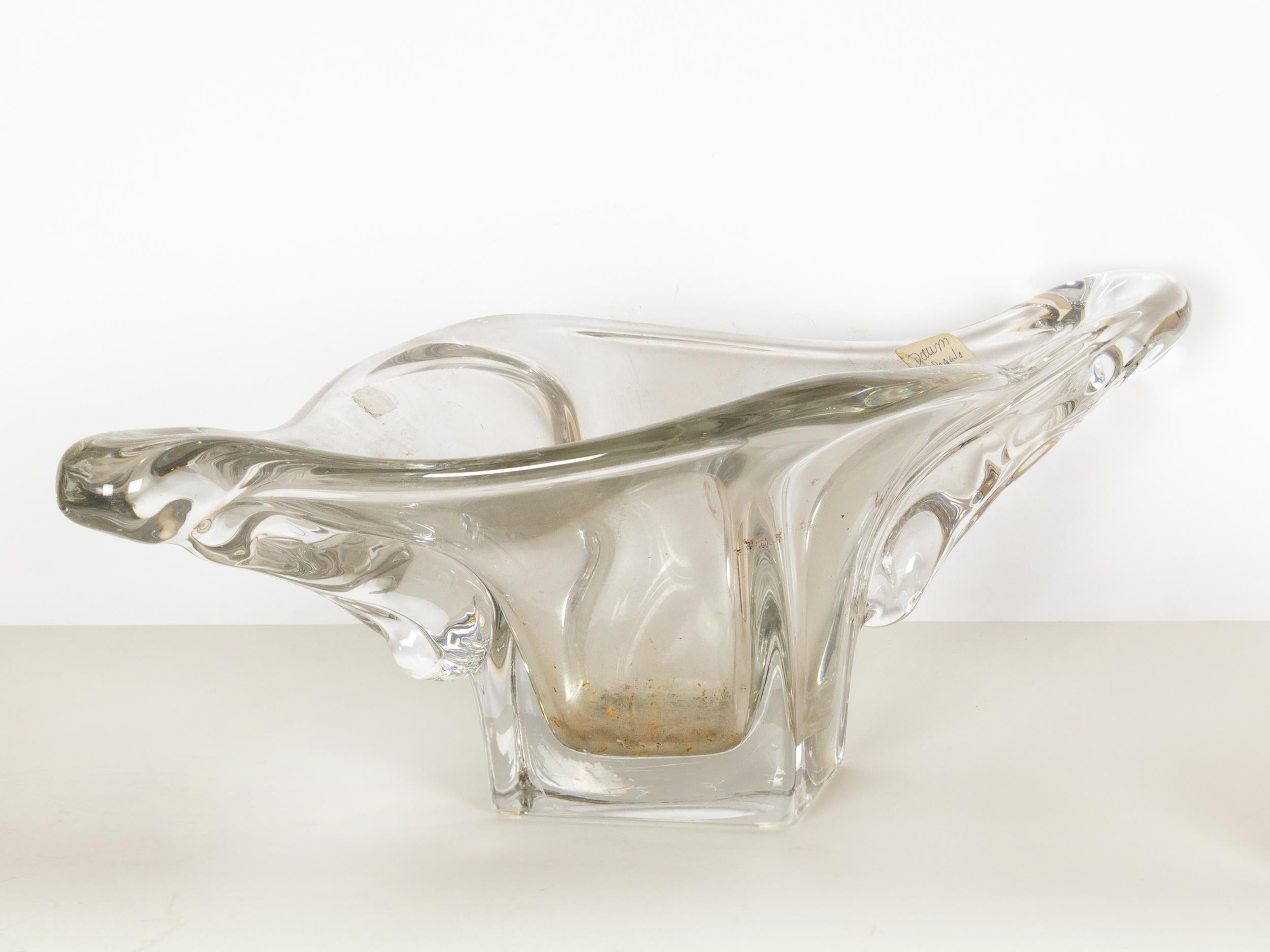 French Art Deco Crystal Centerpiece by Daum, 20h Century  For Sale