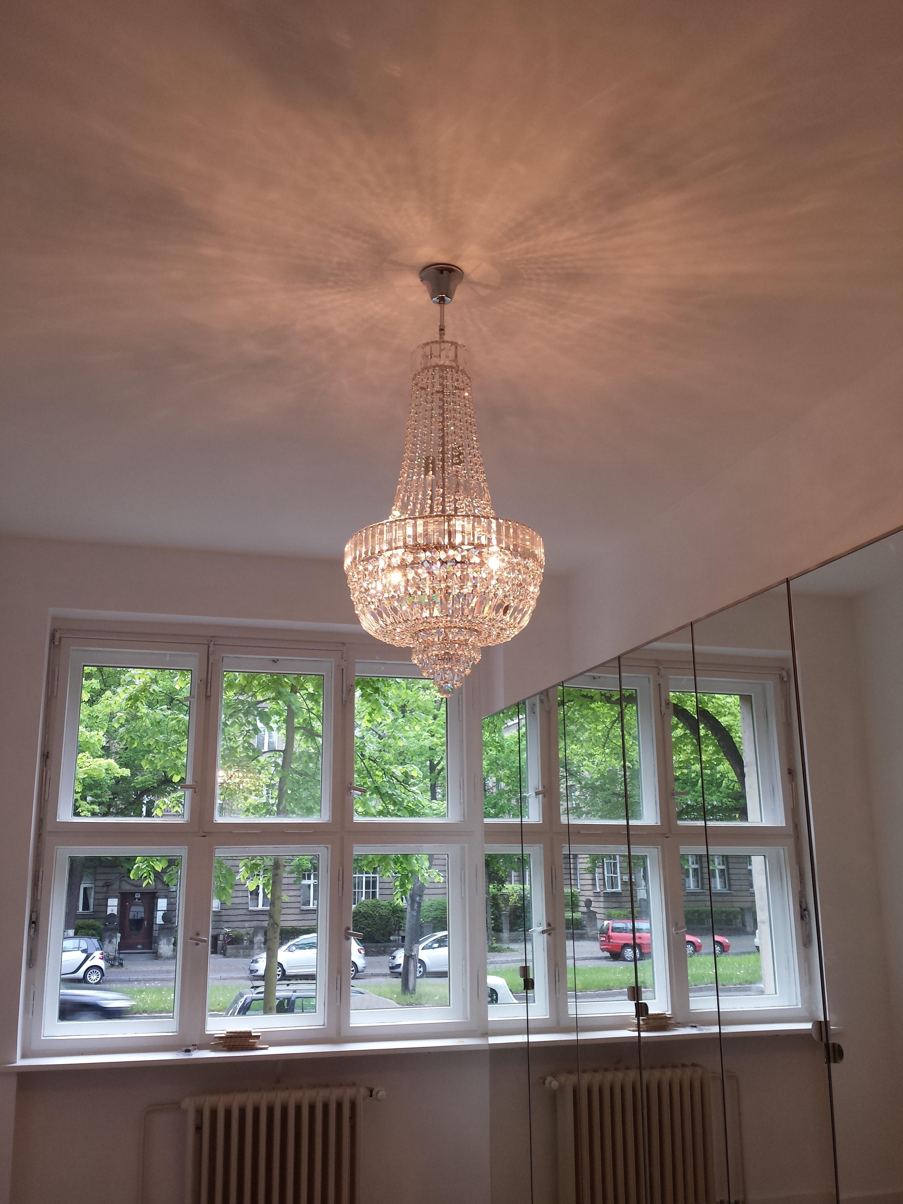 Lámpara de Cristal Art Decó Imperio Sac a Pearl Palace Lámpara Cromo en venta 7