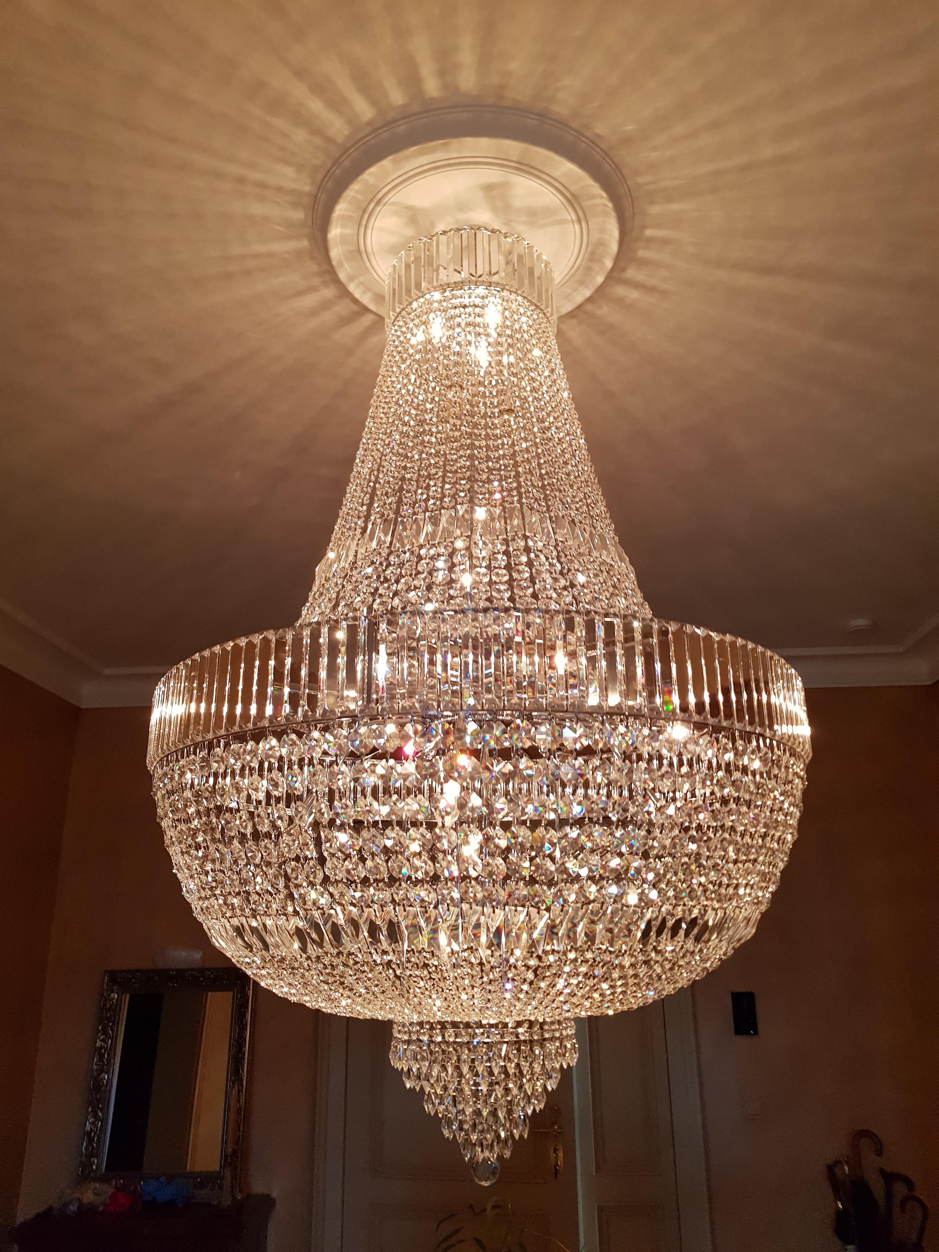 Art Deco Crystal Chandelier - Empire Elegance in Customizable Sizes

Introducing a new Art Deco crystal style chandelier that captures the grandeur of the Empire era while offering modern sophistication. Crafted with exquisite lead crystal, this
