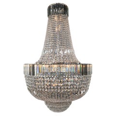 Art Deco Crystal Chandelier Empire Sac a Pearl Palace Lamp Chrome