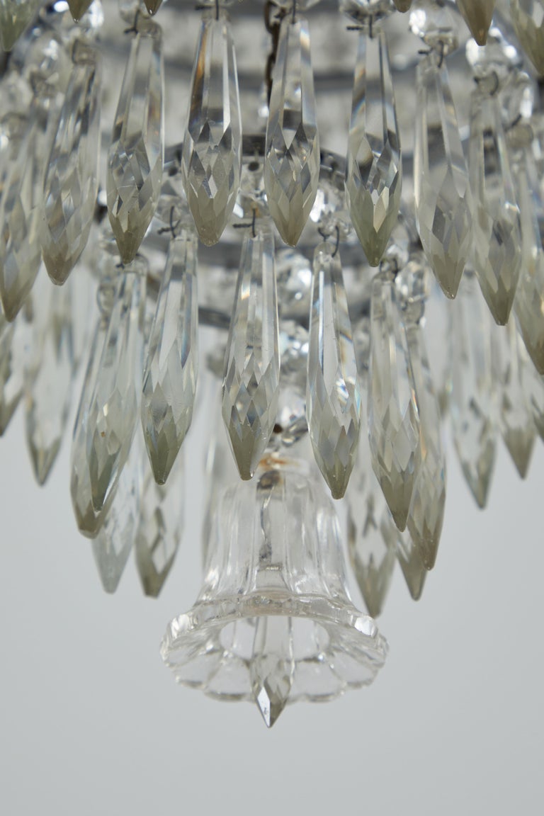 Art Deco Crystal Chandelier For Sale at 1stdibs