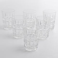 Coppe da cocktail o bicchieri da shot in cristallo Art Deco di St. Louis Crystal, 6 pezzi