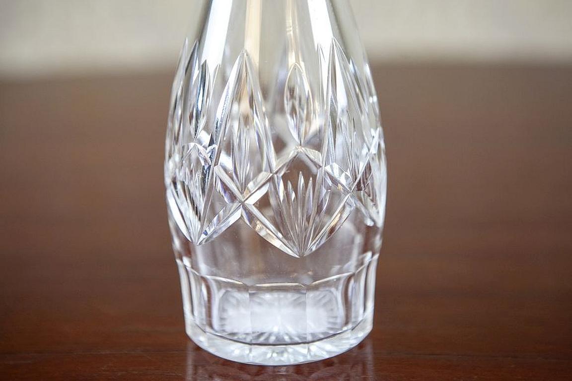 Art Deco Crystal Decanter From the Early 20th Century with Silver Neck 4