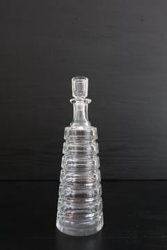 Art Deco Crystal Glass Carafe