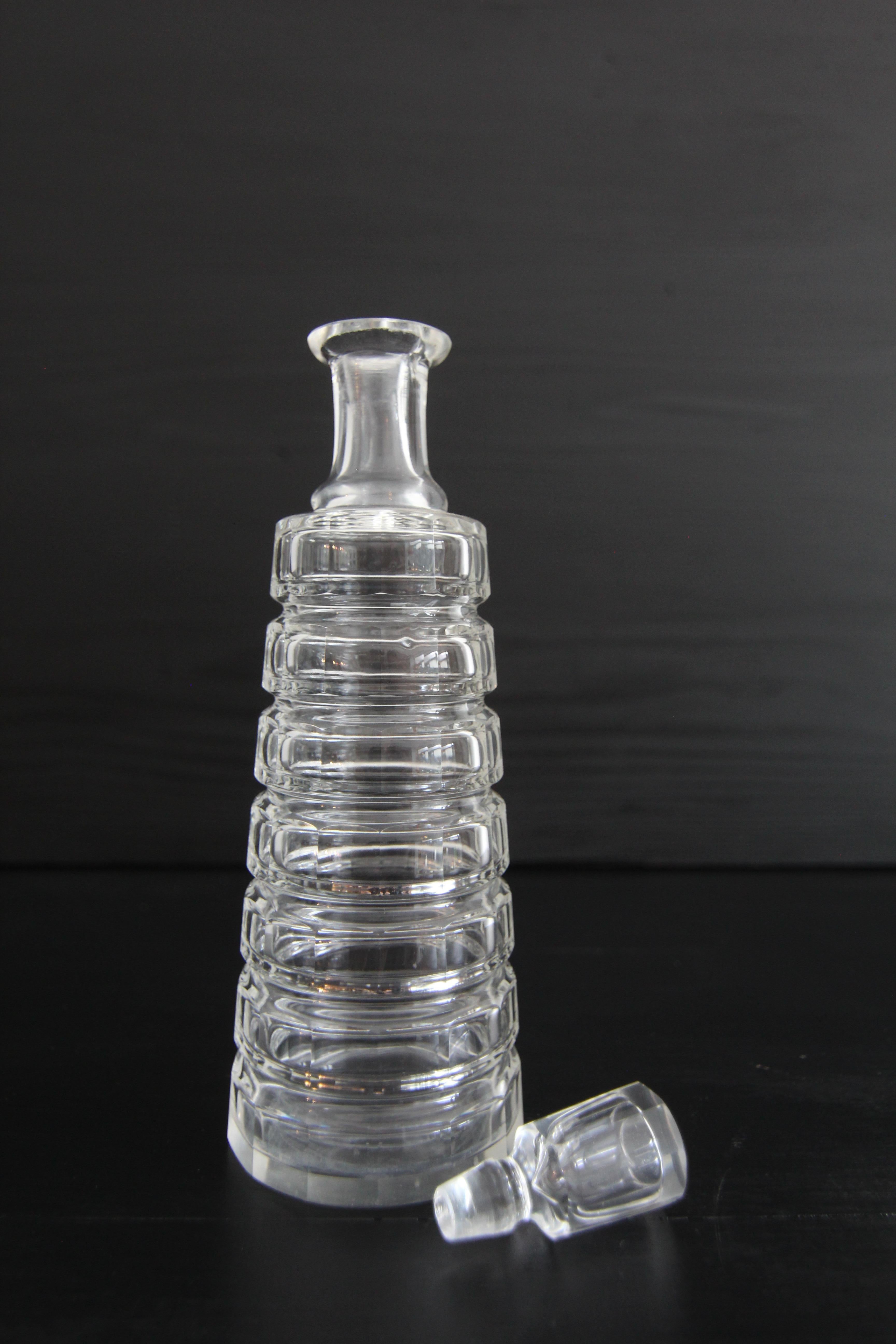 Art Deco Kristallglas-Karaffe im Angebot 2