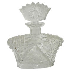Parfümflasche aus Kristallglas im Art déco-Stil, Vintage, Österreich 1930er Jahre