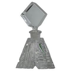 Bottiglia di profumo in vetro cristallo Art Deco, vintage Germania anni '30