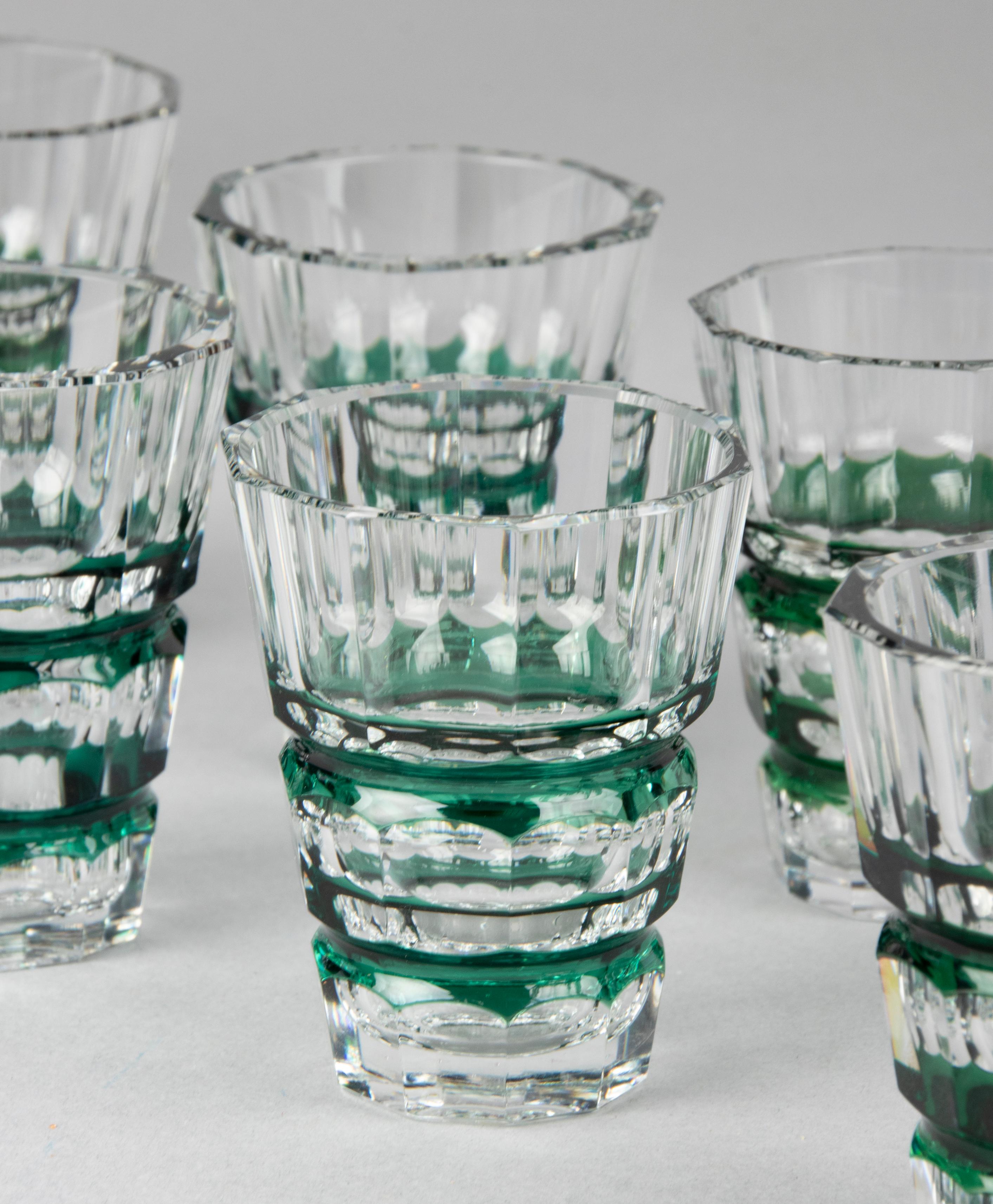 Ensemble de liqueurs à liqueur en cristal Art Déco Val Saint Lambert 6