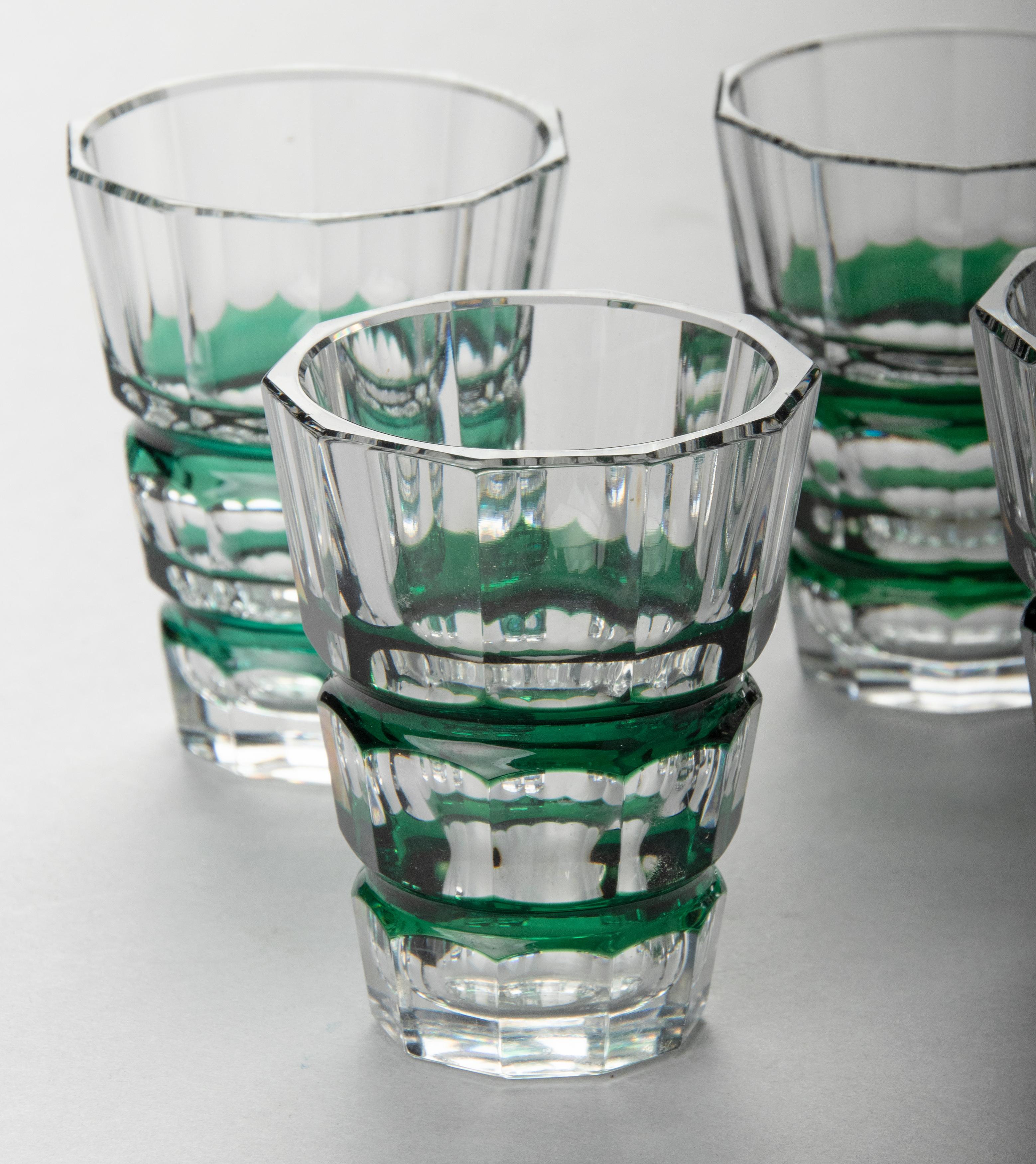 Ensemble de liqueurs à liqueur en cristal Art Déco Val Saint Lambert 10