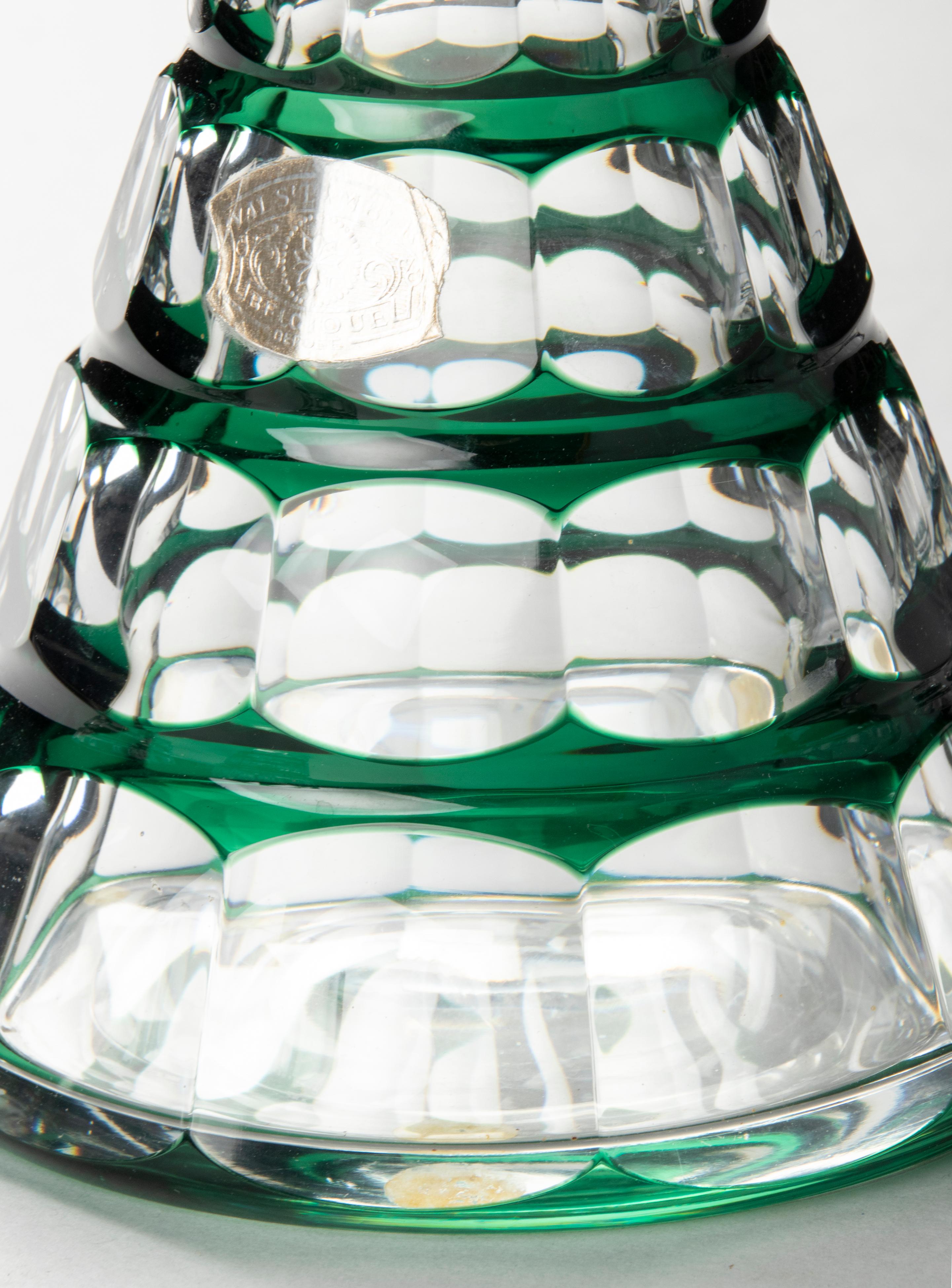 Cristal Ensemble de liqueurs à liqueur en cristal Art Déco Val Saint Lambert