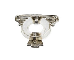 Art déco-Brosche aus Kristall mit Markasit