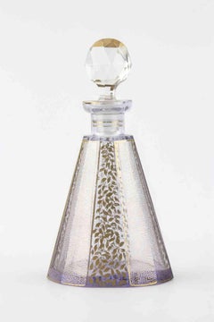 Art Deco Crystal Perfume Bottle attr. to Moser, 1930s