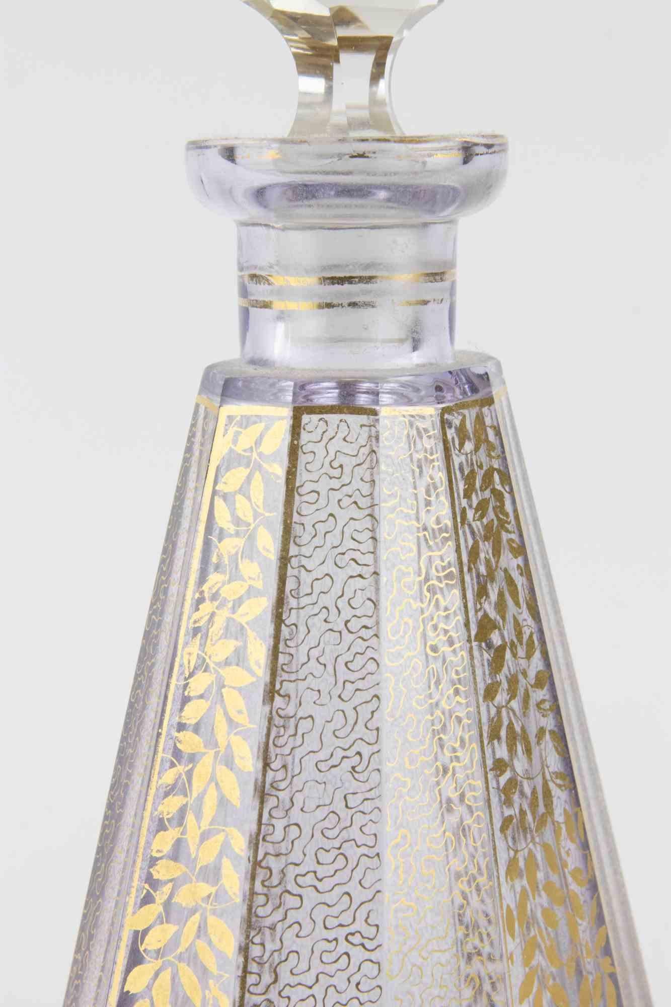 Art Deco Crystal Perfume Bottle attr. to Moser, 1930s For Sale 1