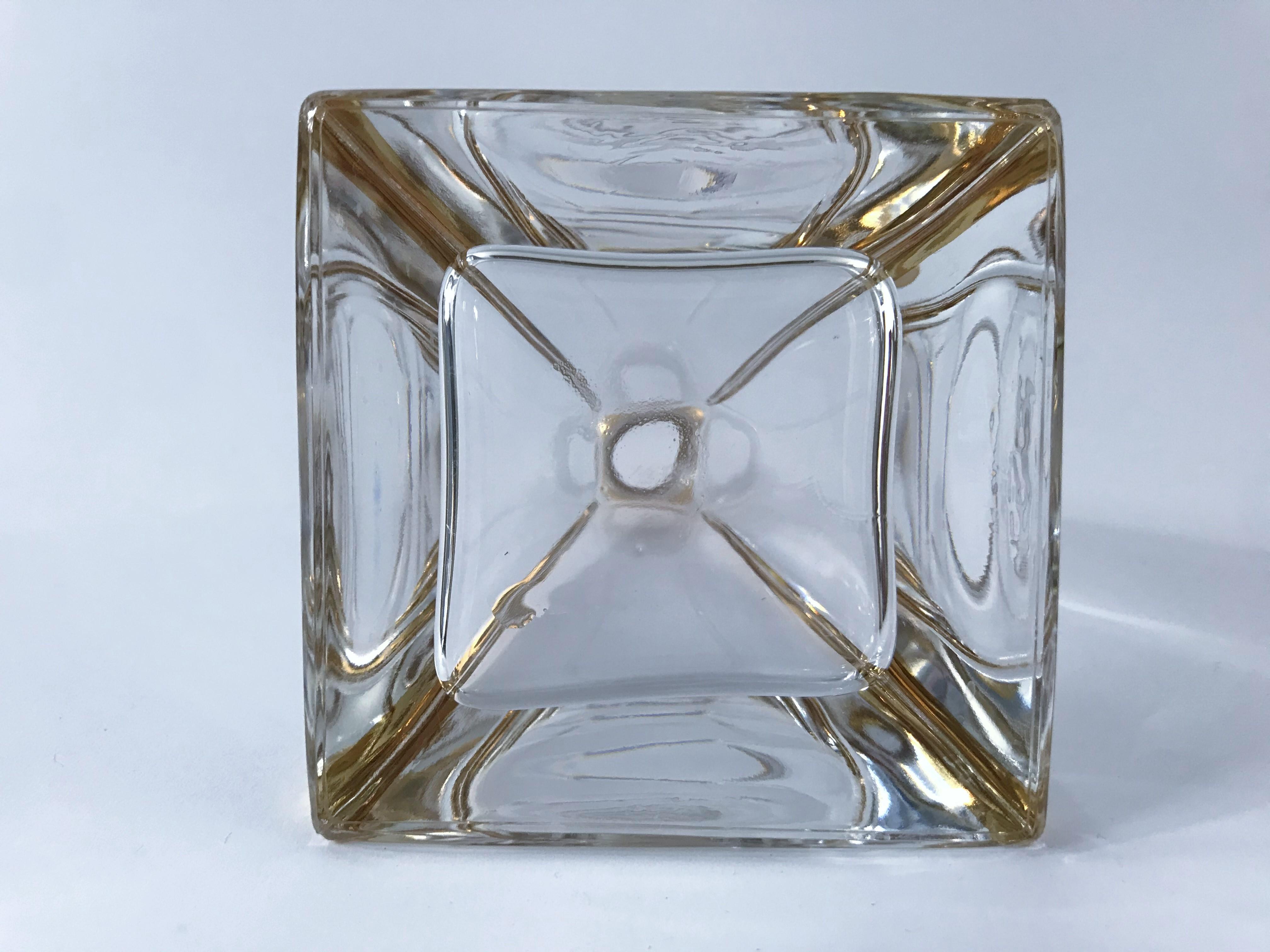 Art Deco Crystal Pyramid Perfume Bottle 2