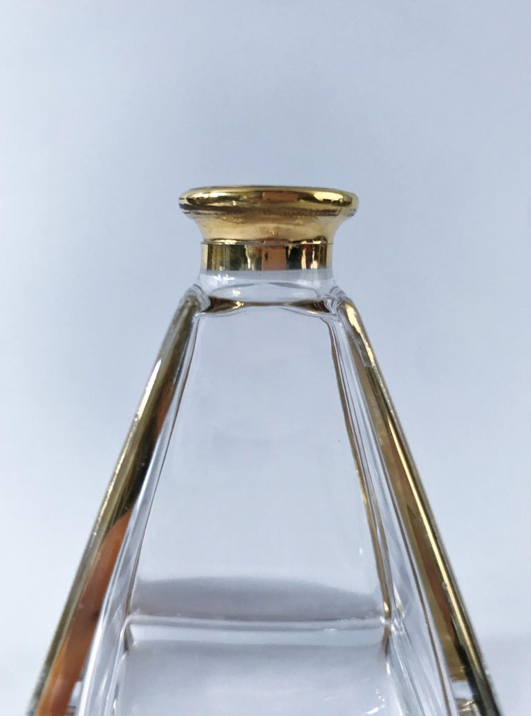 Art Deco Crystal Pyramid Perfume Bottle at 1stDibs | pyramid shaped