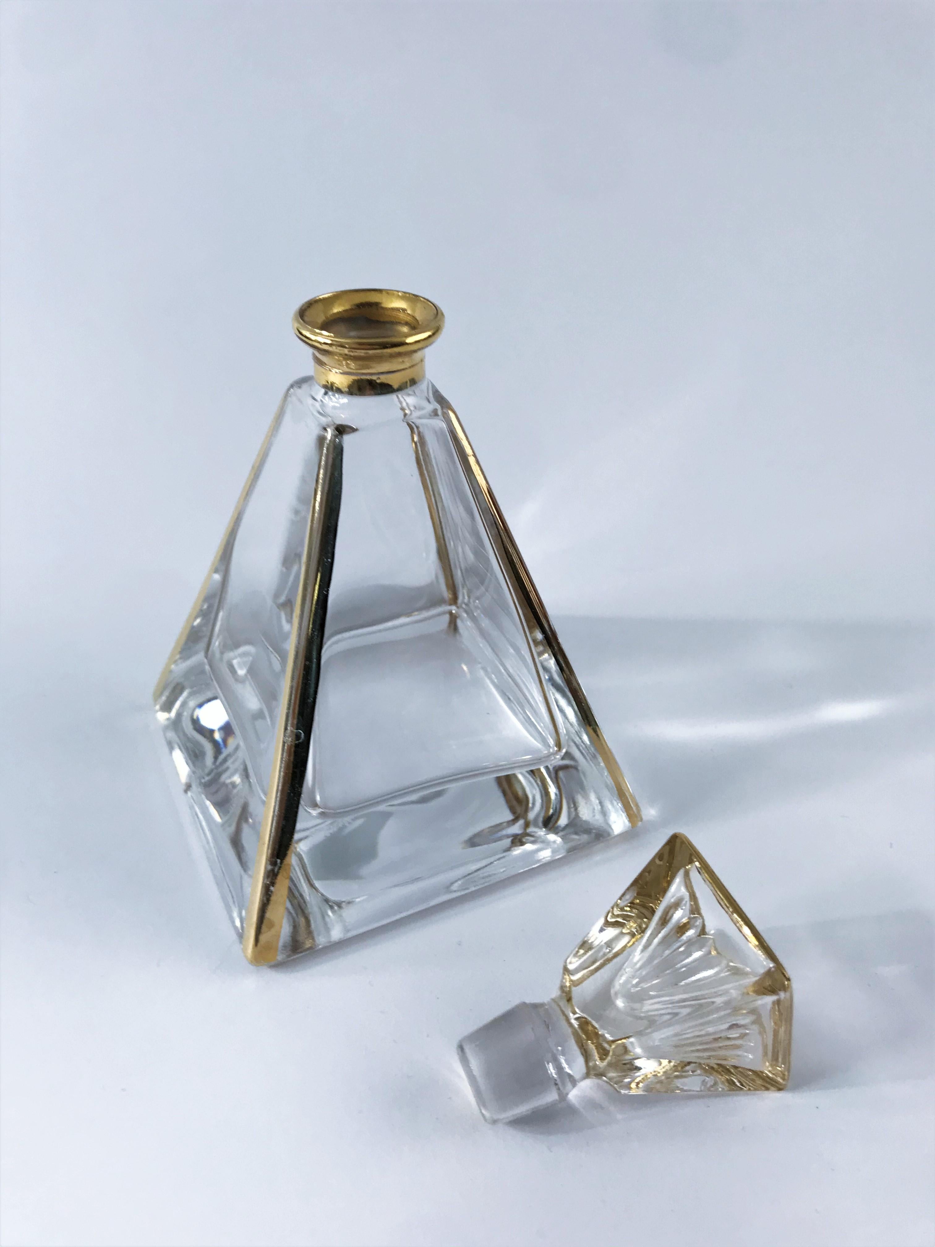 Art Deco Crystal Pyramid Perfume Bottle 1