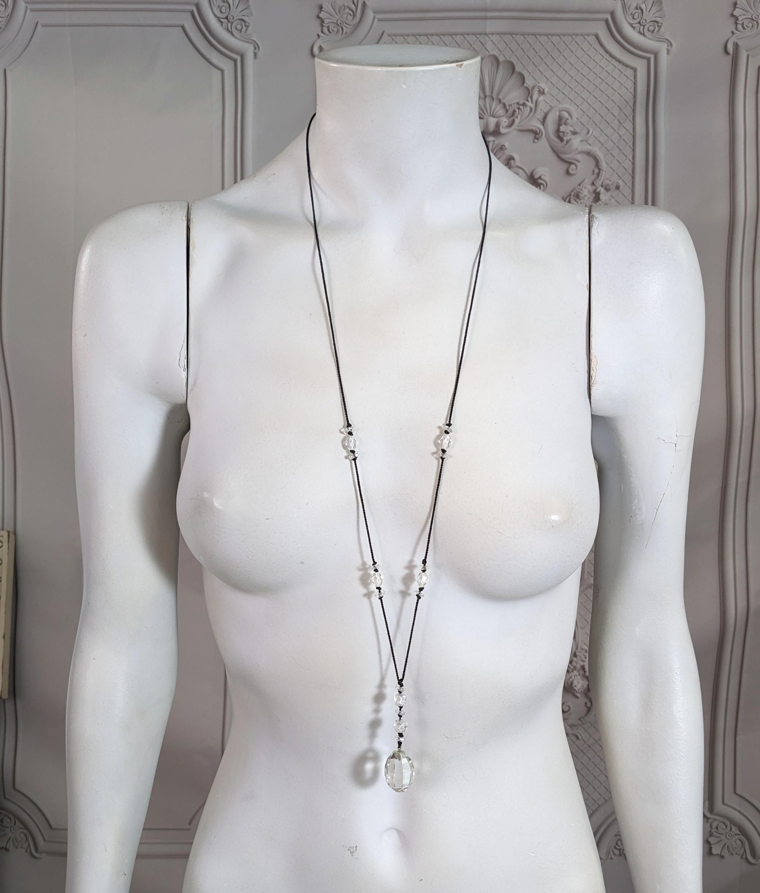 Femenino o masculino Sautoir de Cristal Art Déco en venta