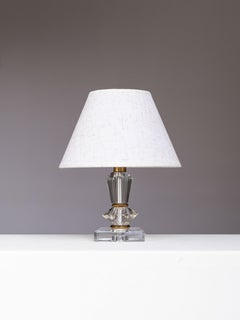 Lampada da tavolo in cristallo Art Deco - Hollywood Regency - Francia anni '40