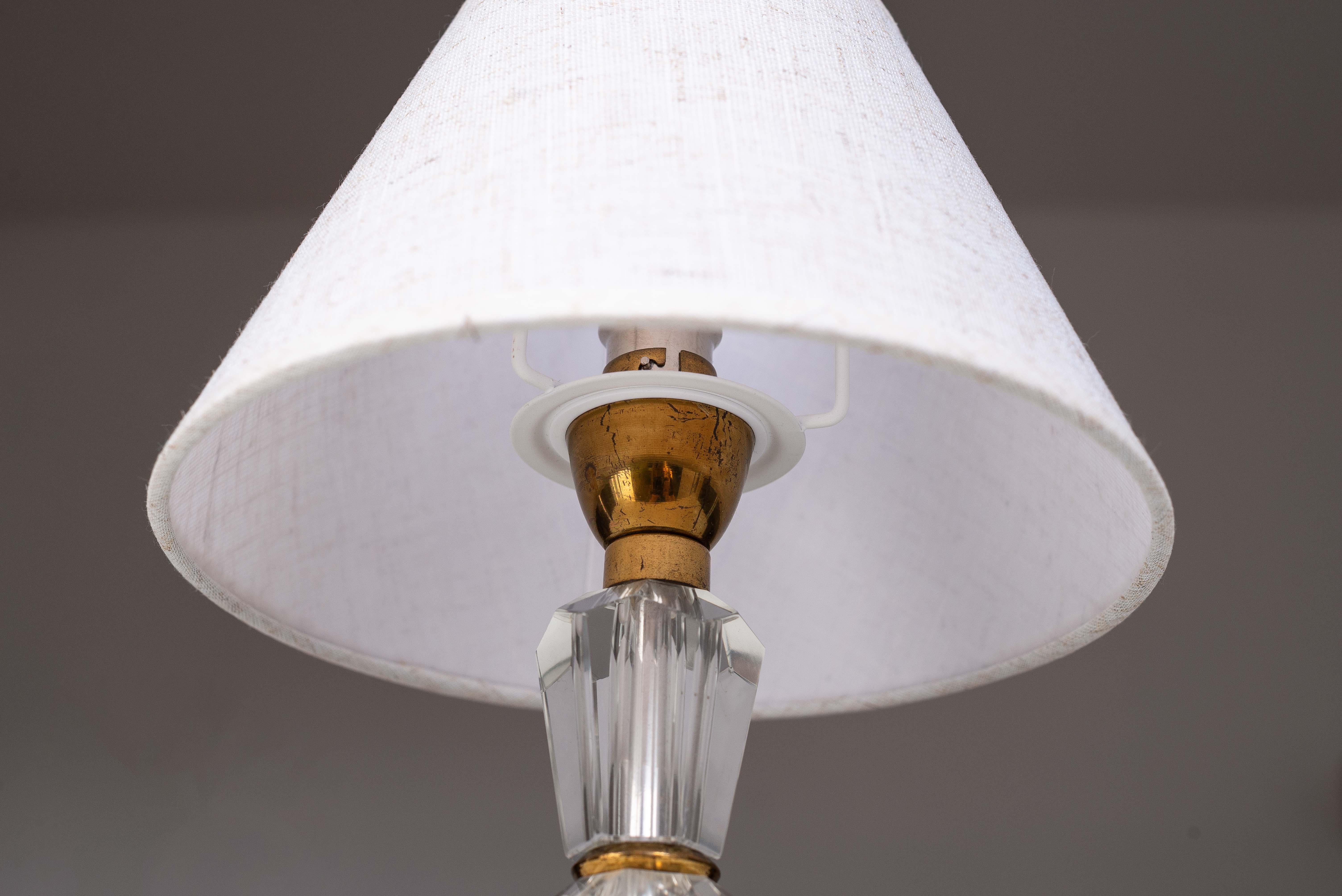 Art Deco Crystal Table Lamp - Hollywood Regency - France 1940s For Sale 1