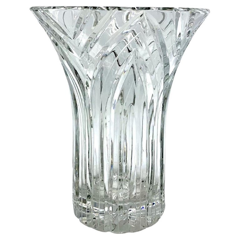 Art Deco Crystal Vase, Poland, 1960s at 1stDibs