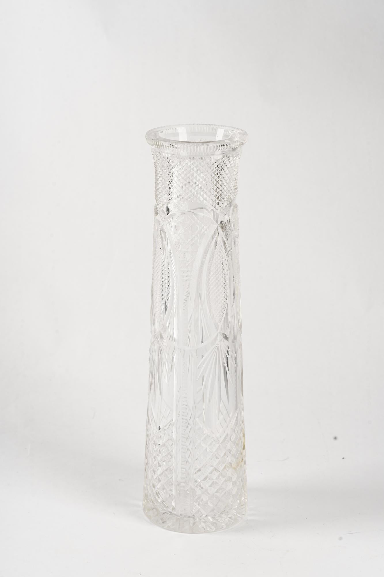 Art Deco crystal vase vienna around 1930s
Original condition