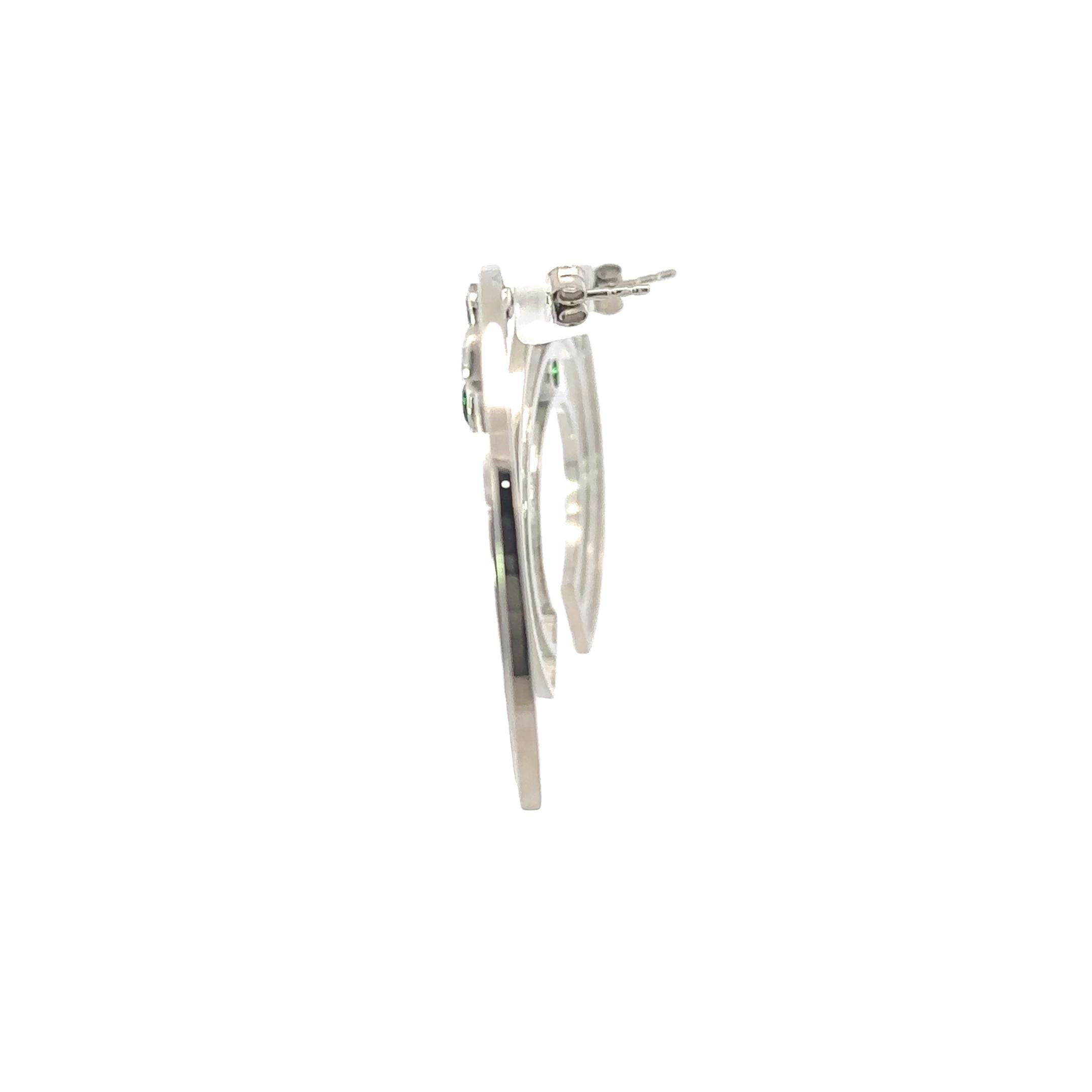 Art Deco Style Cubic Zirconia Circle Stud Earrings in Silver Jewelry for Mom For Sale 2