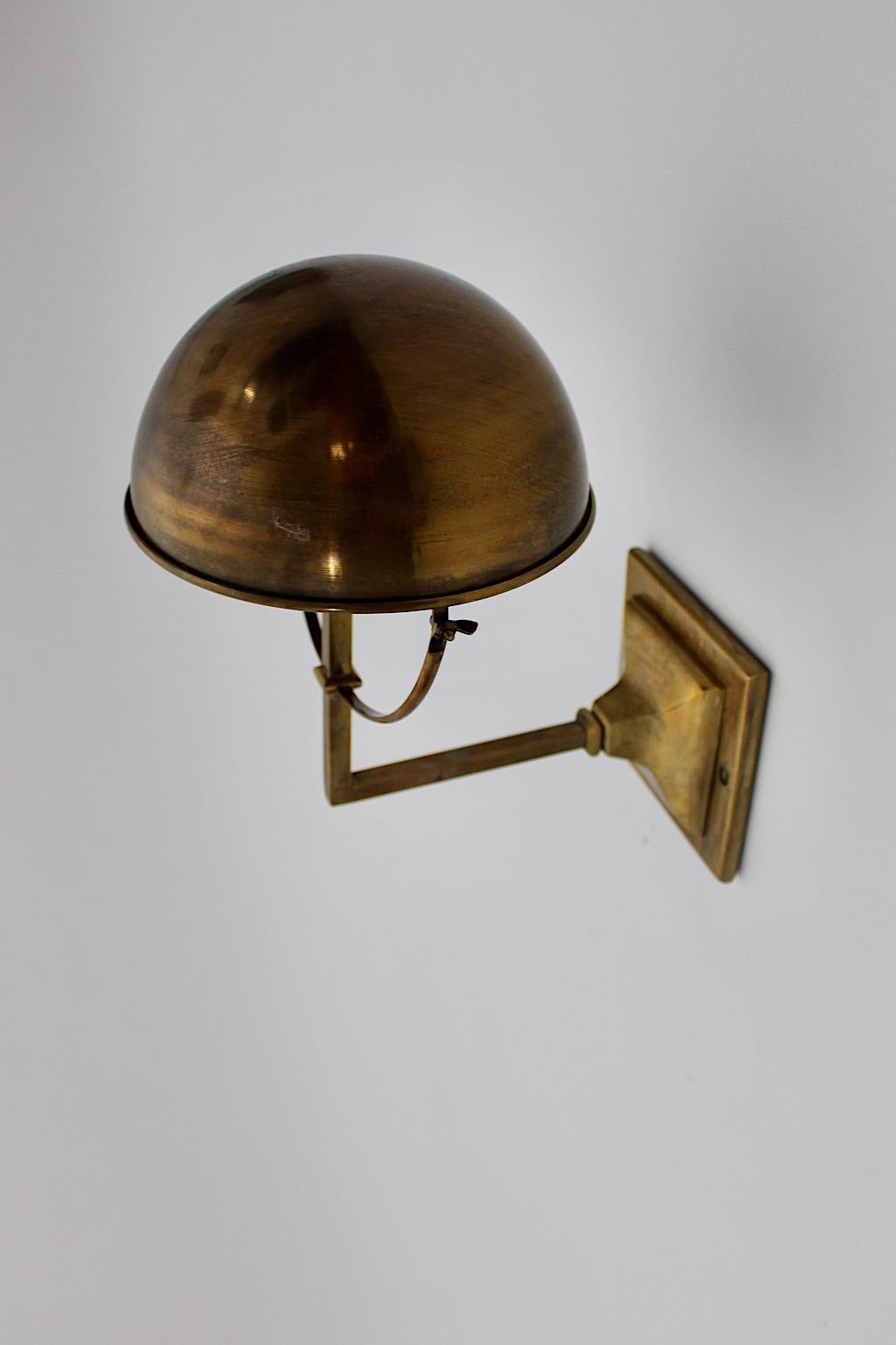 Modern Brass Sconces Tischlampen Dome Shade Paar 2000s  im Angebot 11