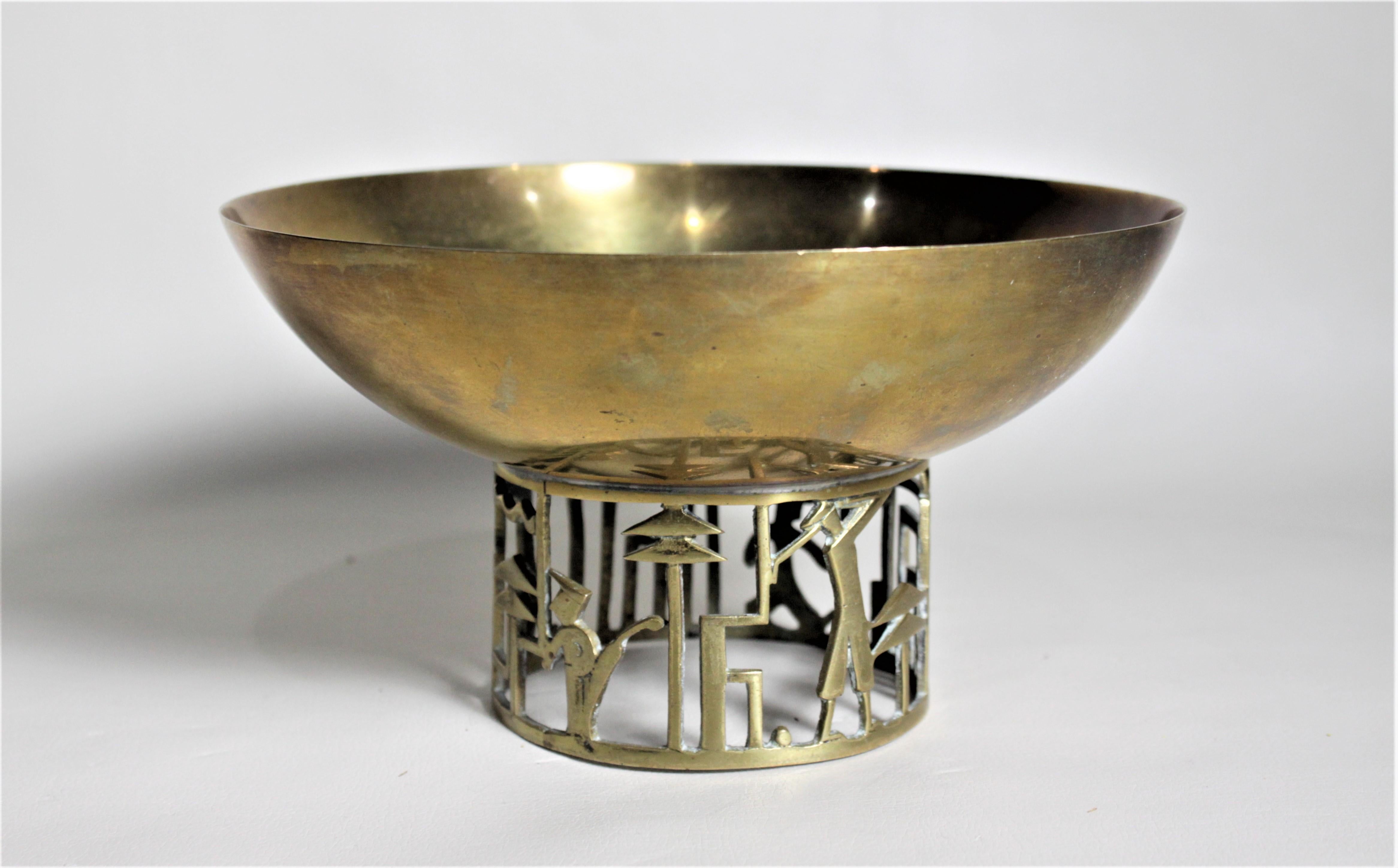 brass pedestal bowl