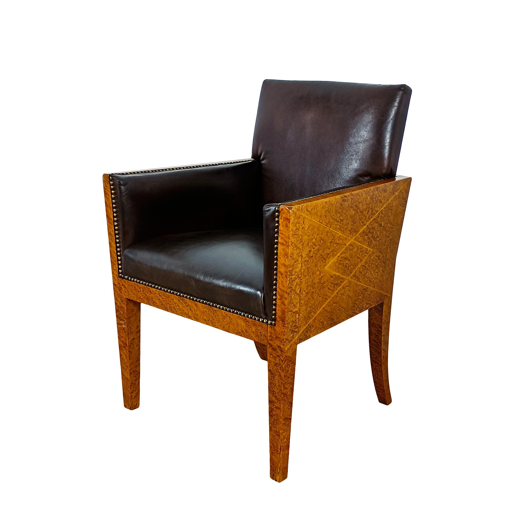 Scrivania e poltrona cubista Art Déco - Francia 1930 in vendita 5