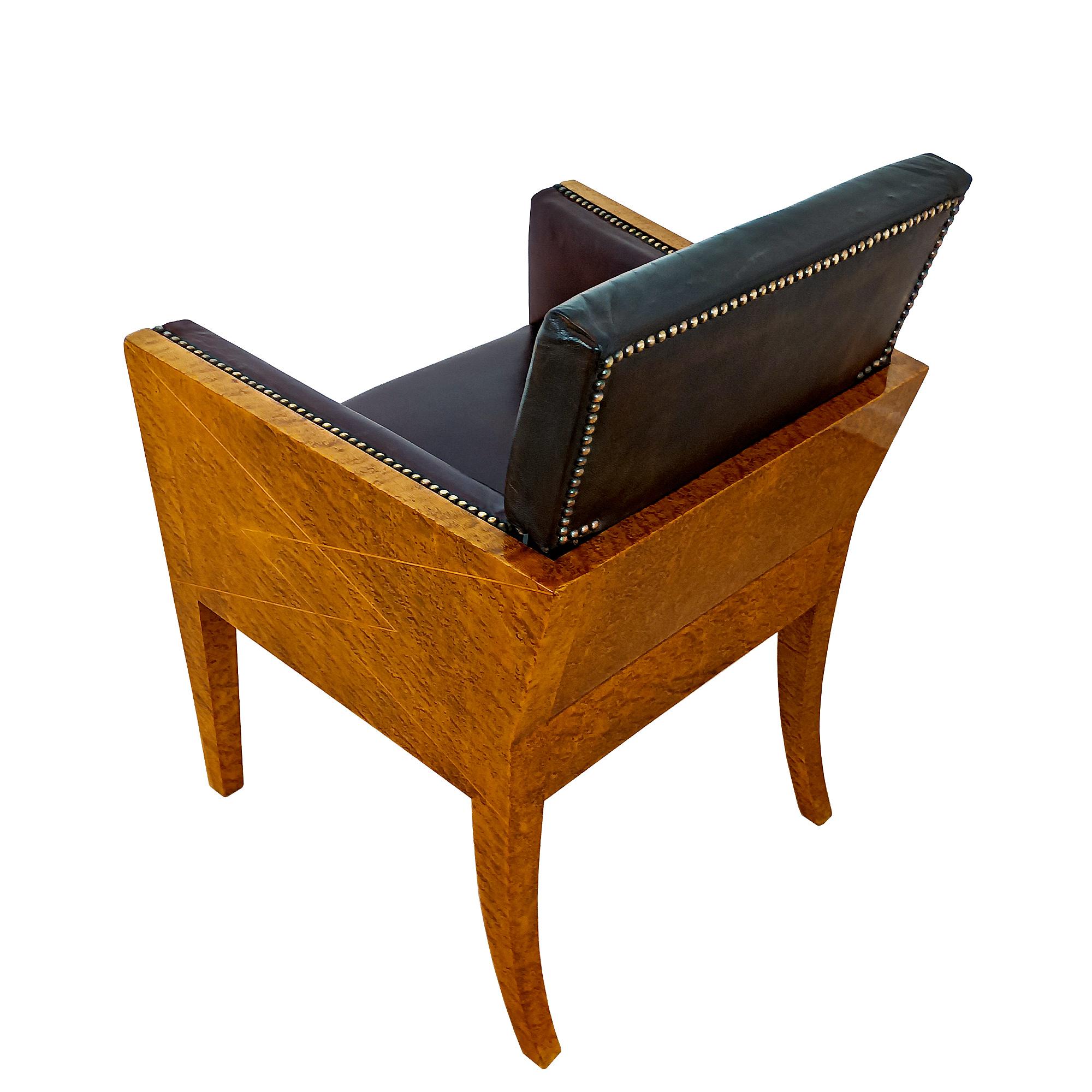 Scrivania e poltrona cubista Art Déco - Francia 1930 in vendita 8