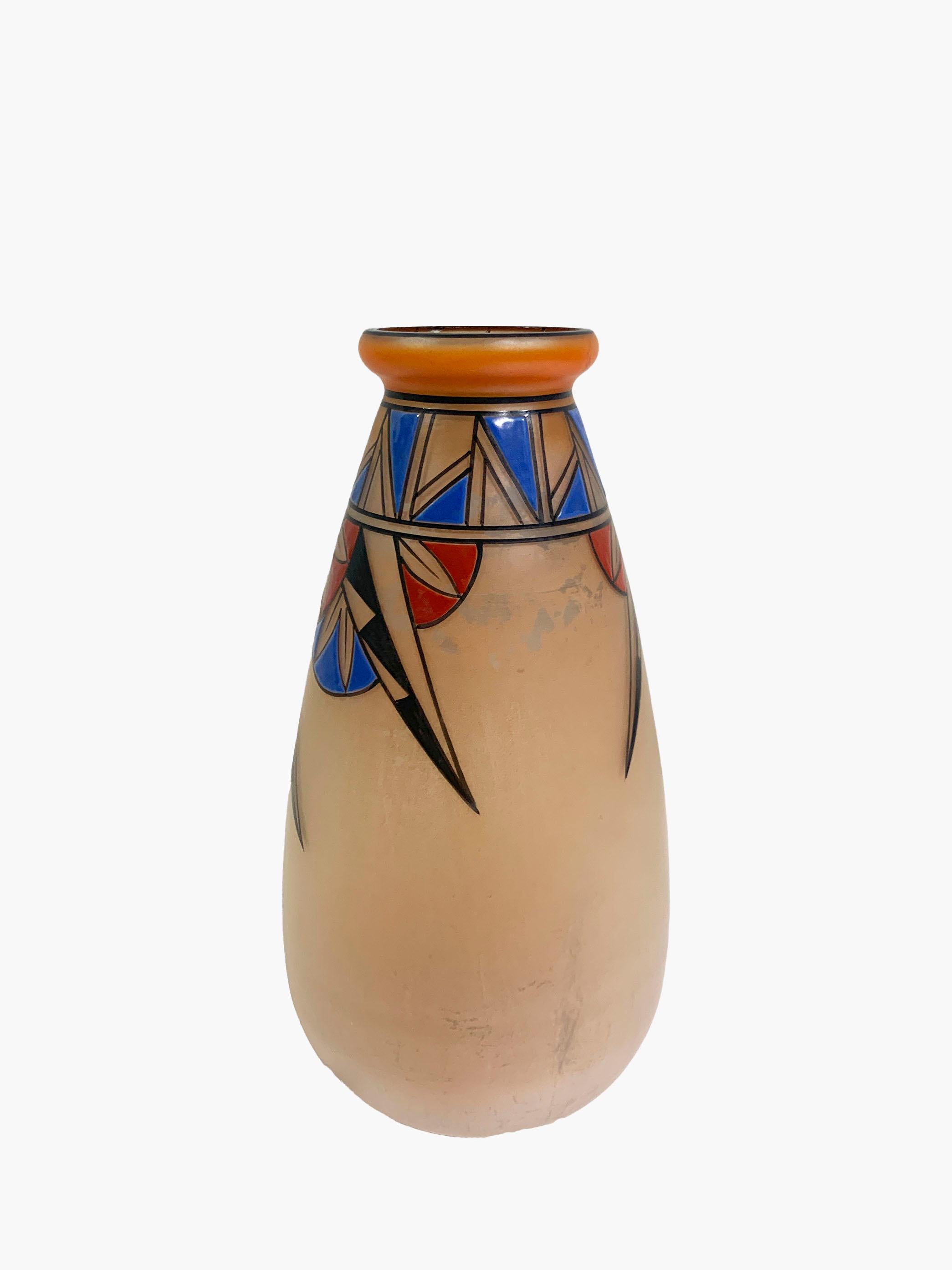 Art Deco Cubist Geometrical Vase Signed  