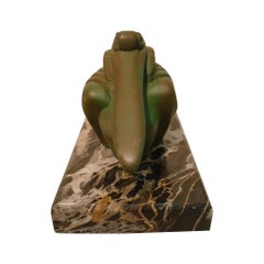 Art Déco Cubiste Pelican Paperweight Desk Sculpture by G.H. Laurent, France, 1925