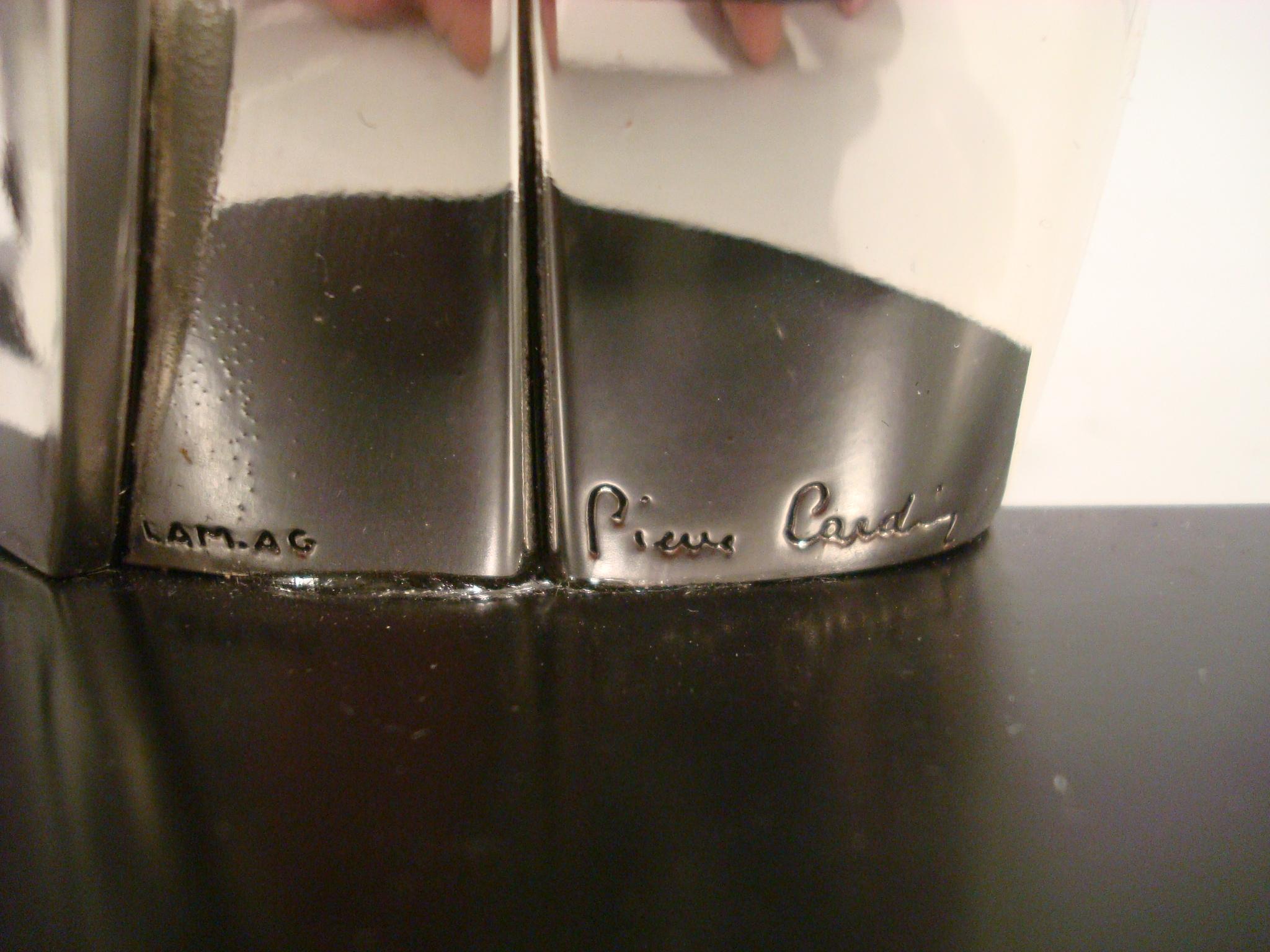 Art Deco / Cubist Pierre Cardin Bookends Silver Elephants Black Base, 1980 For Sale 3